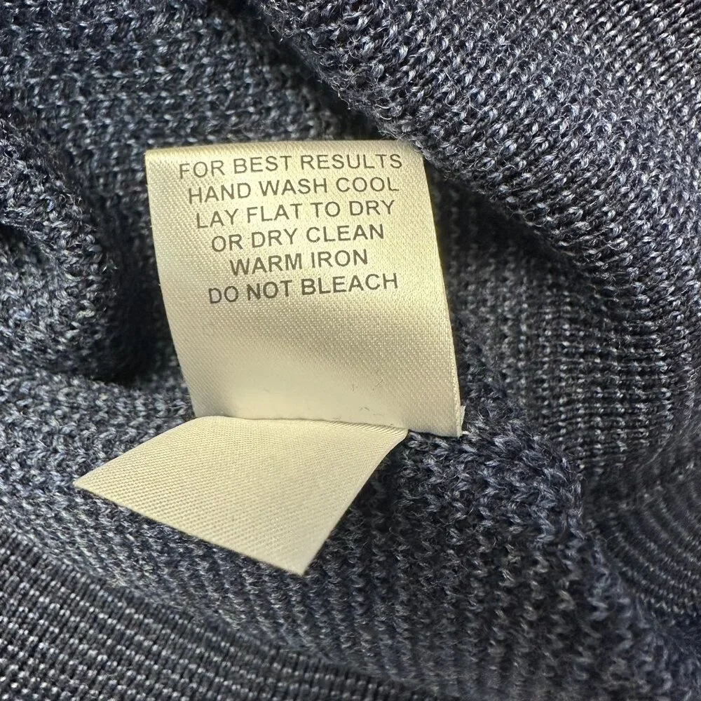 Peter Millar Men's West 1/4 Zip Merino Wool Pullover Sweater, Size Large, Blue
